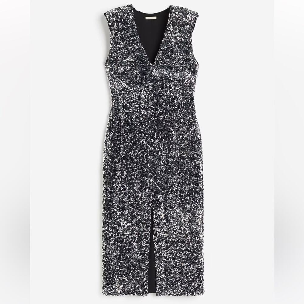 H&M SEQUINED SLIT-HEM DRESS Dress - Picture 5 of 15